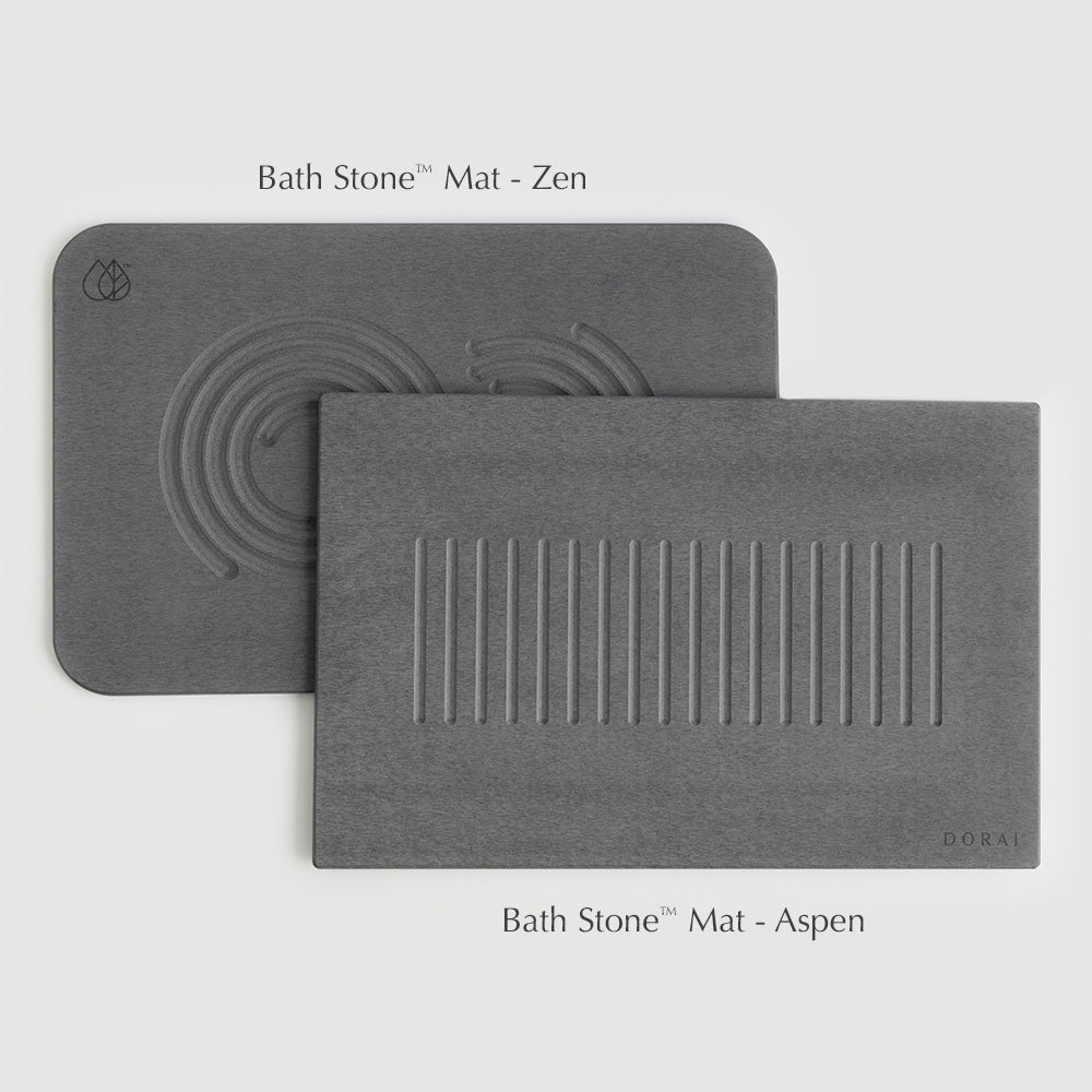 comparison between zen and aspen bath stone mat