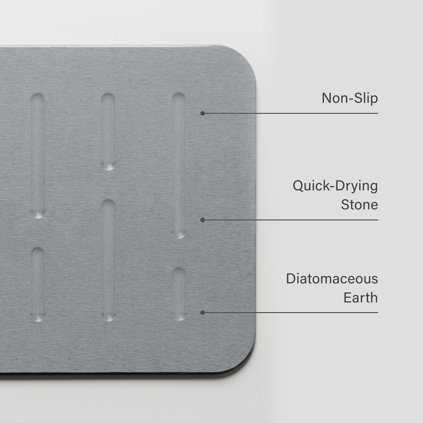non-slip bath stone mat in light grey