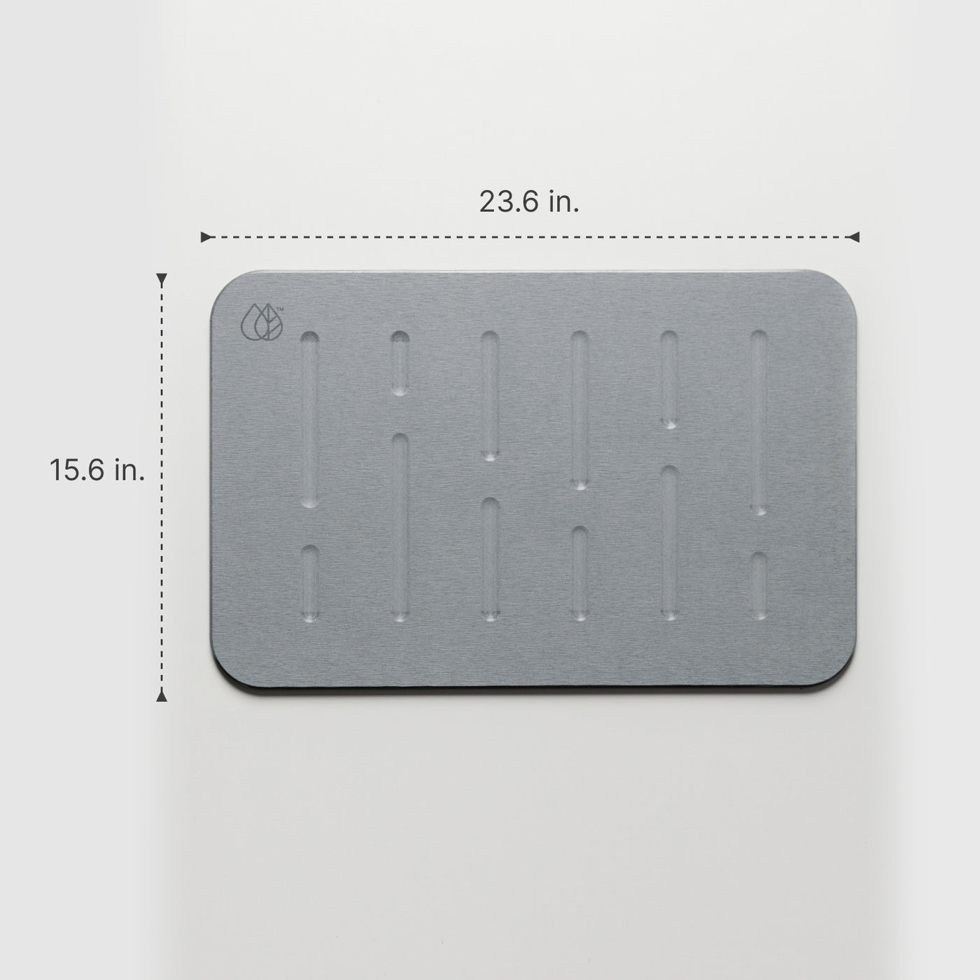 dimensions of bath stone mat in light grey