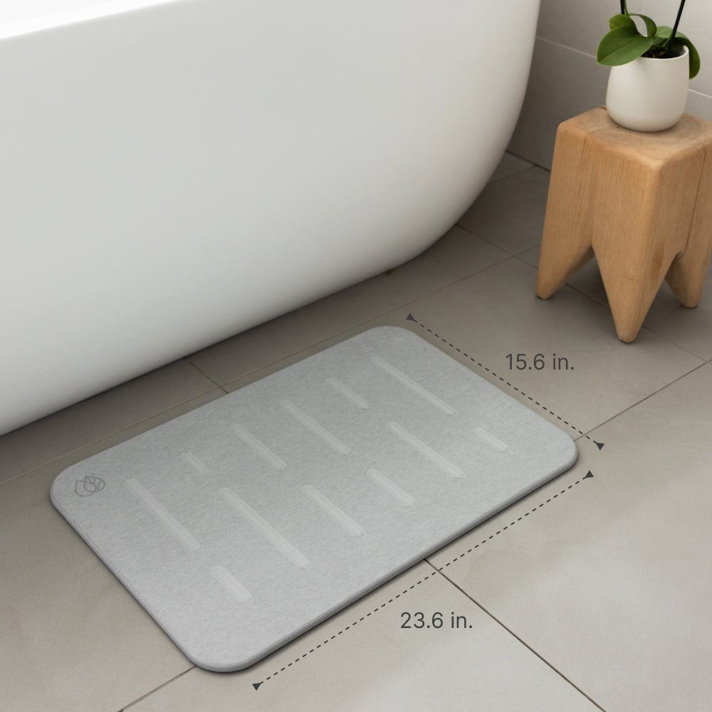 15.6" x 23.6" dimensions bath stone mat by Dorai Home