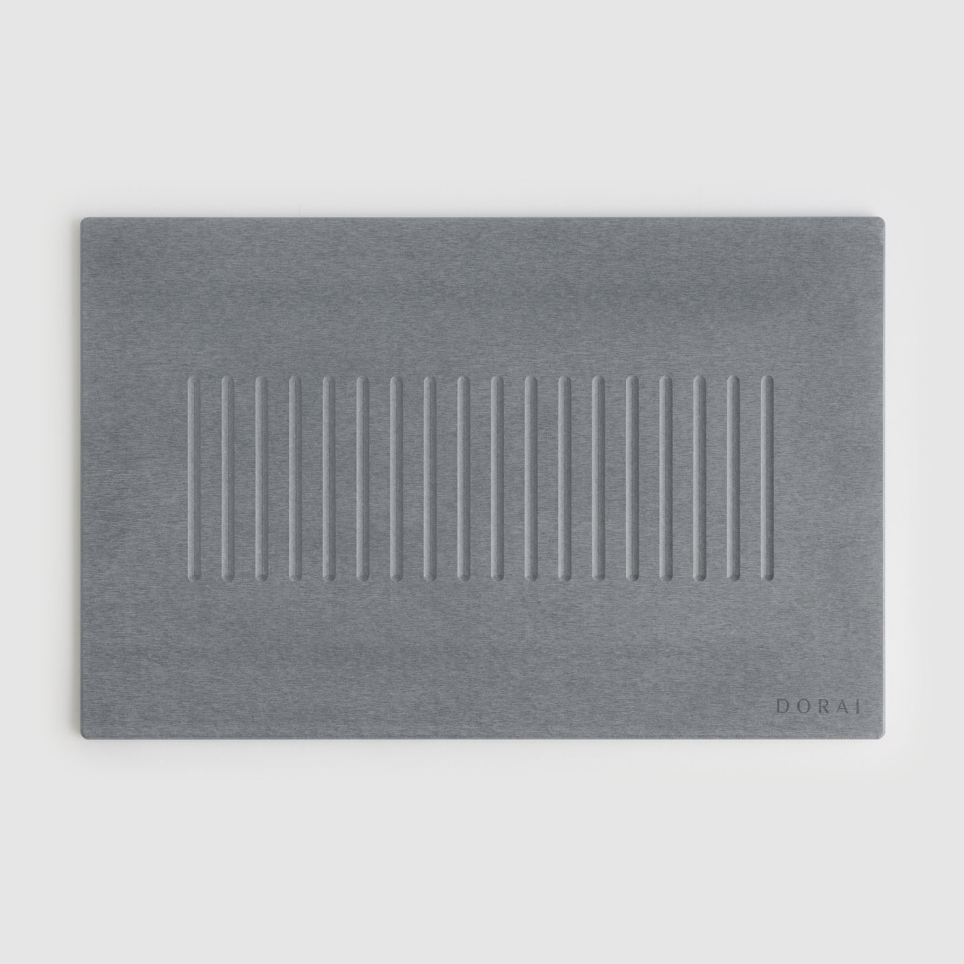 light gray modern bath mat made of diatomaceous earth
