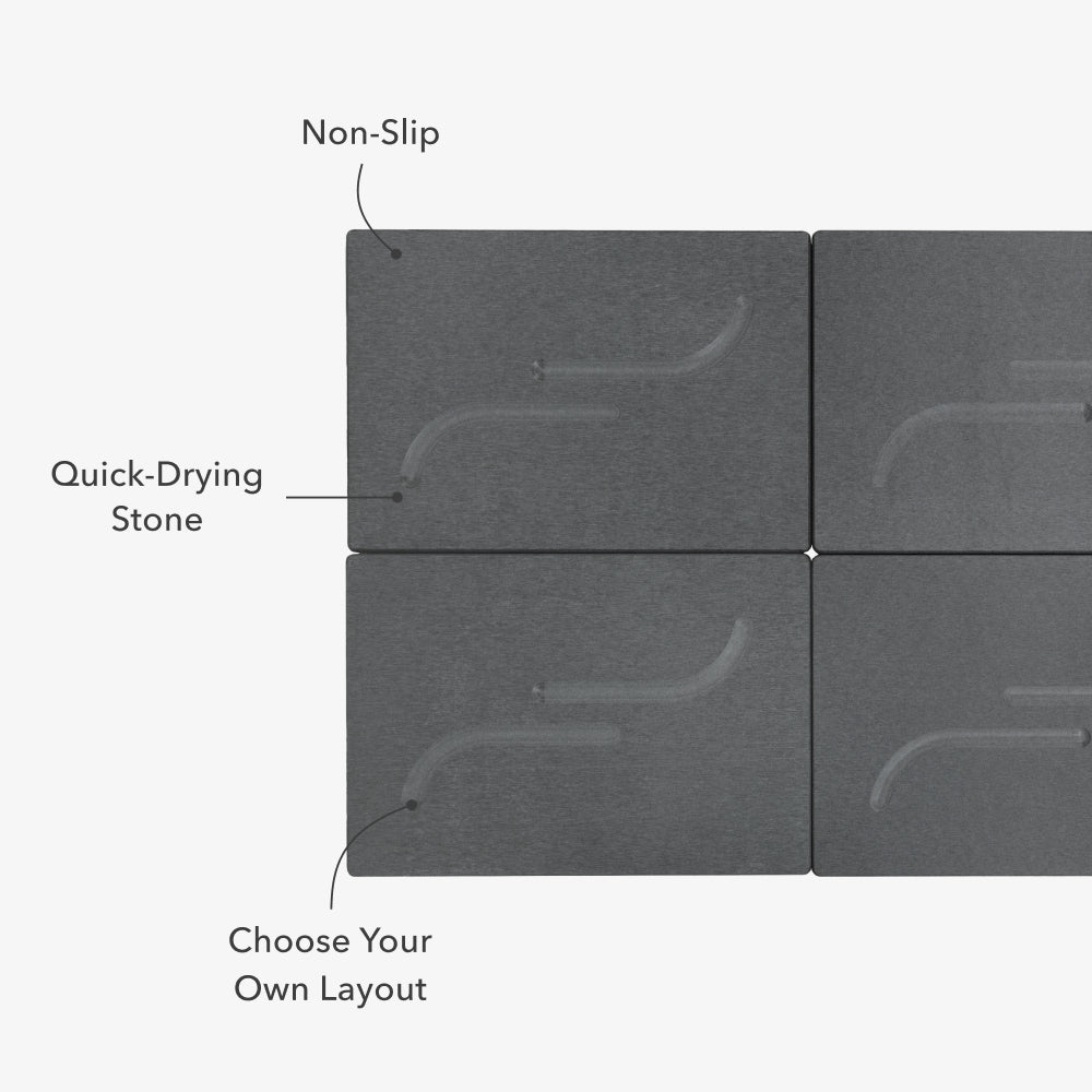 large bath stone: non-slip, quick-drying, choose layout - Dorai Home
