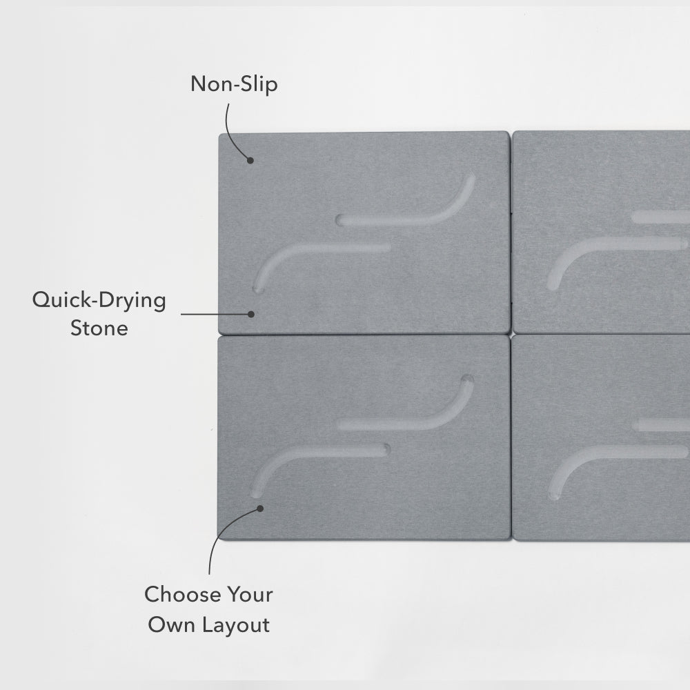 large bath stone: non-slip, quick-drying, choose layout - Dorai Home