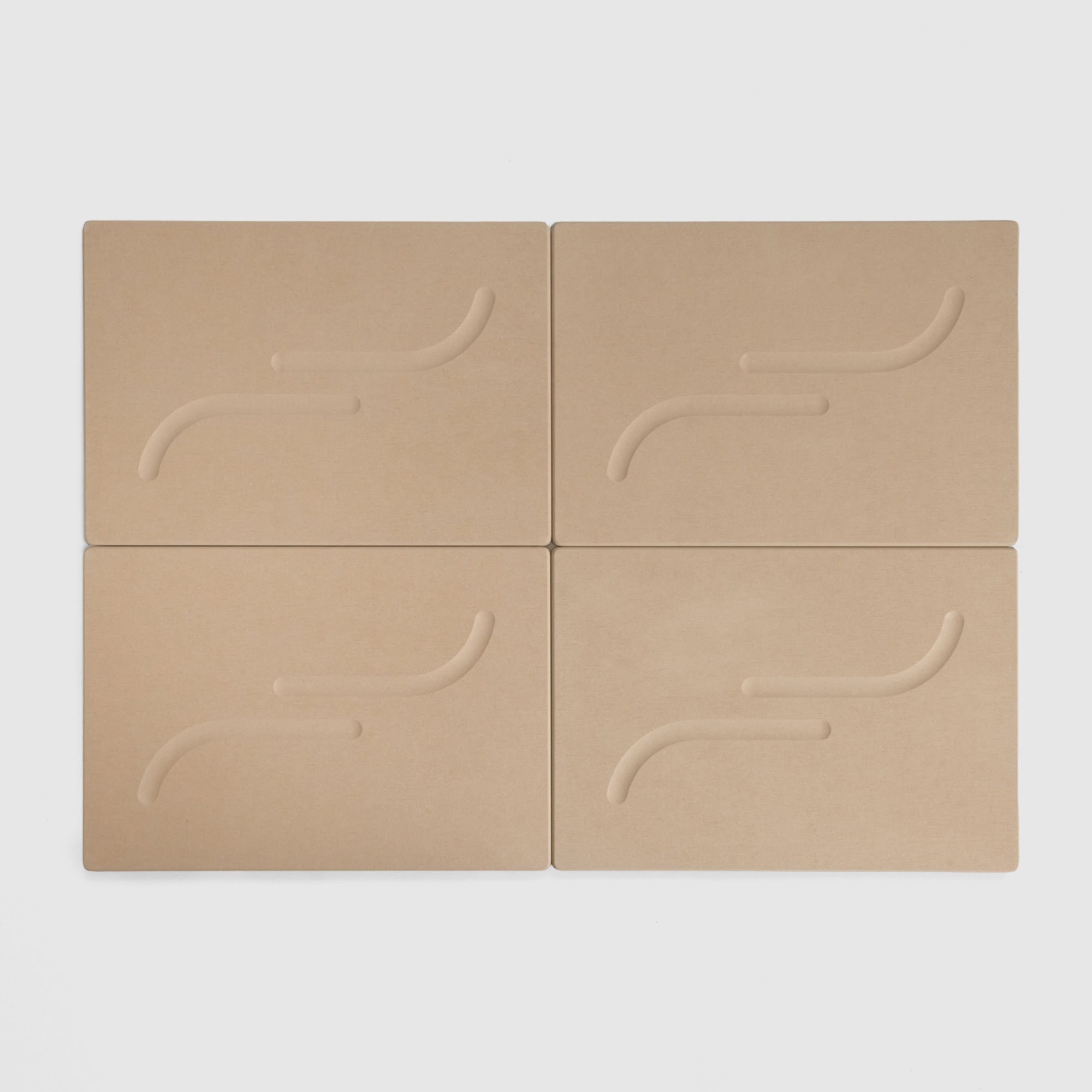 Alta Large Bath Stone Mat on white background in Clay | Pre-Order Clay | Clay Collection Image