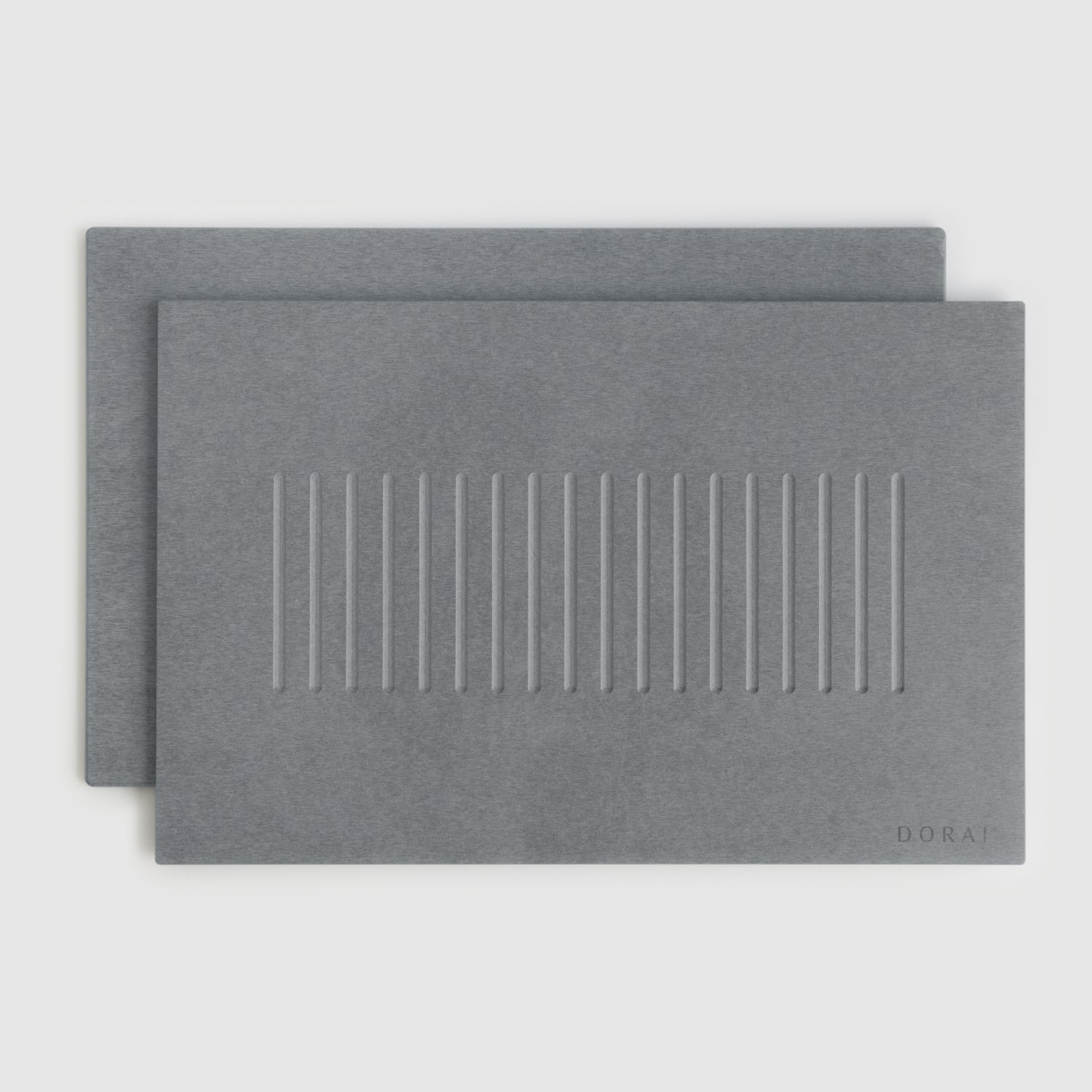 2 pack of aspen quick-drying bath mats in ash