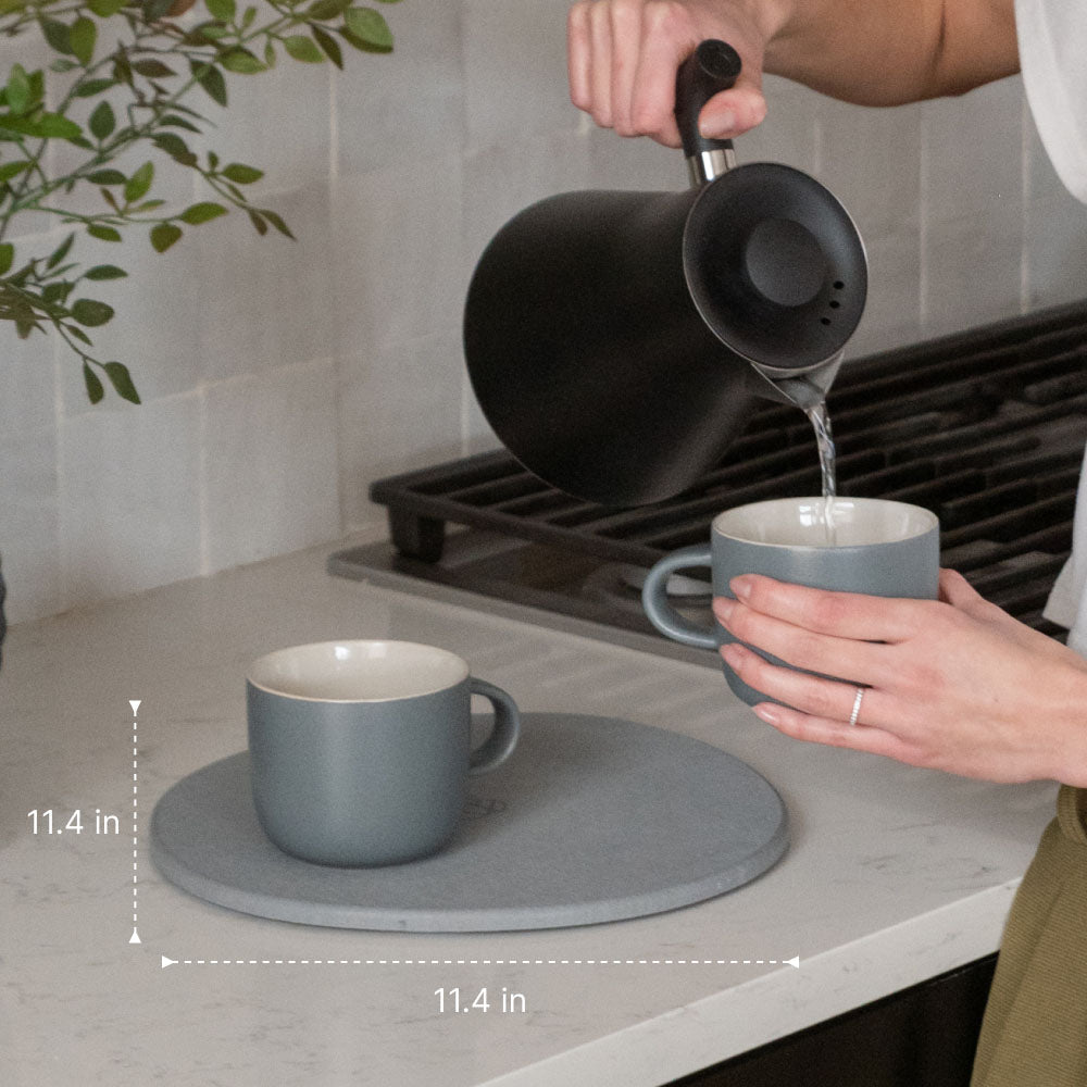 Stone Plant Saucer: 11.4 x 11.4in