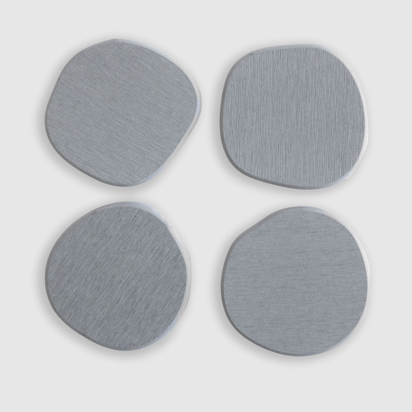 Modern Ash Stone Coaster set on white background.