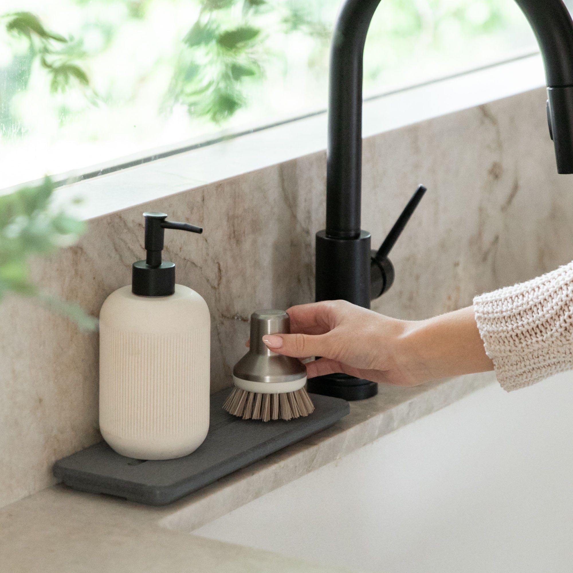 Slate Stone Sink Caddy. 