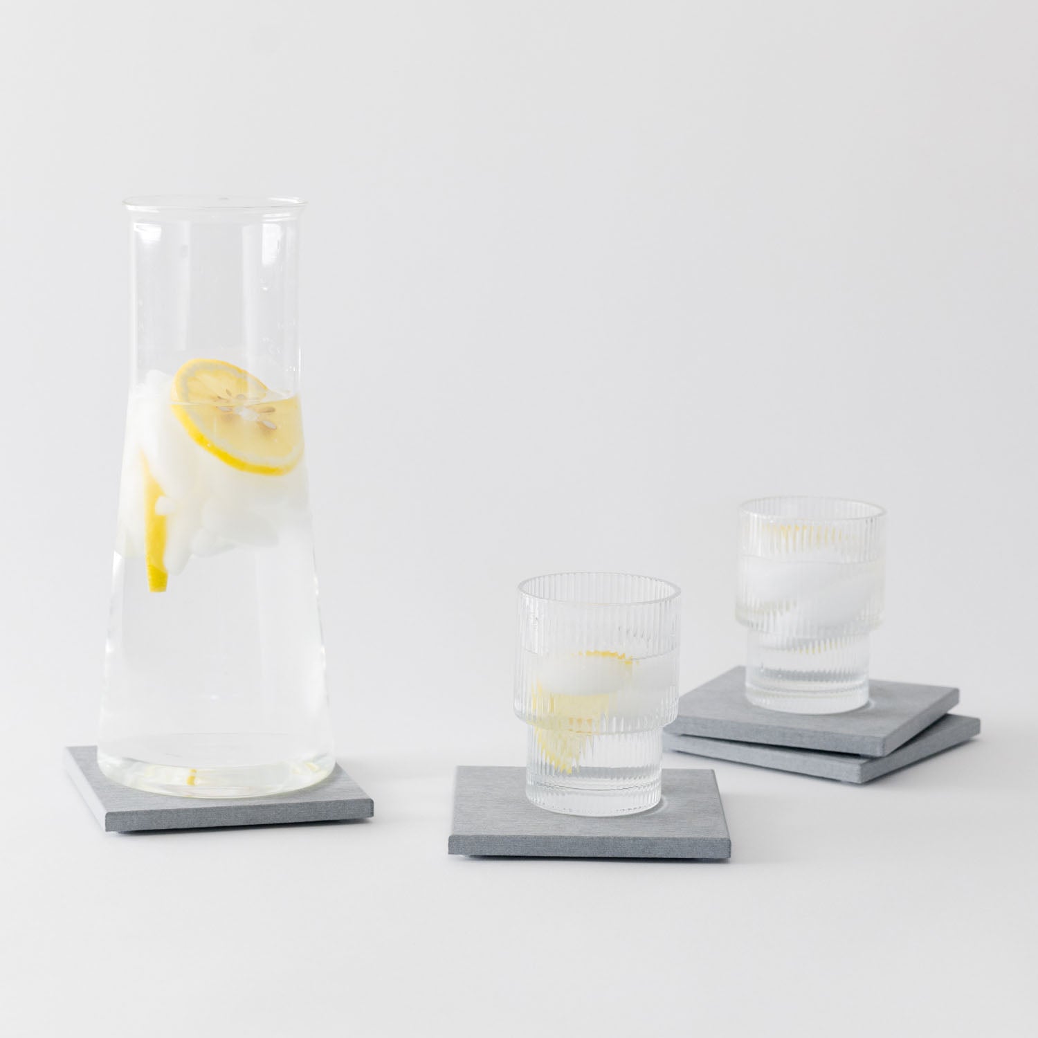 large stone coasters 4-pack ash color - Dorai Home