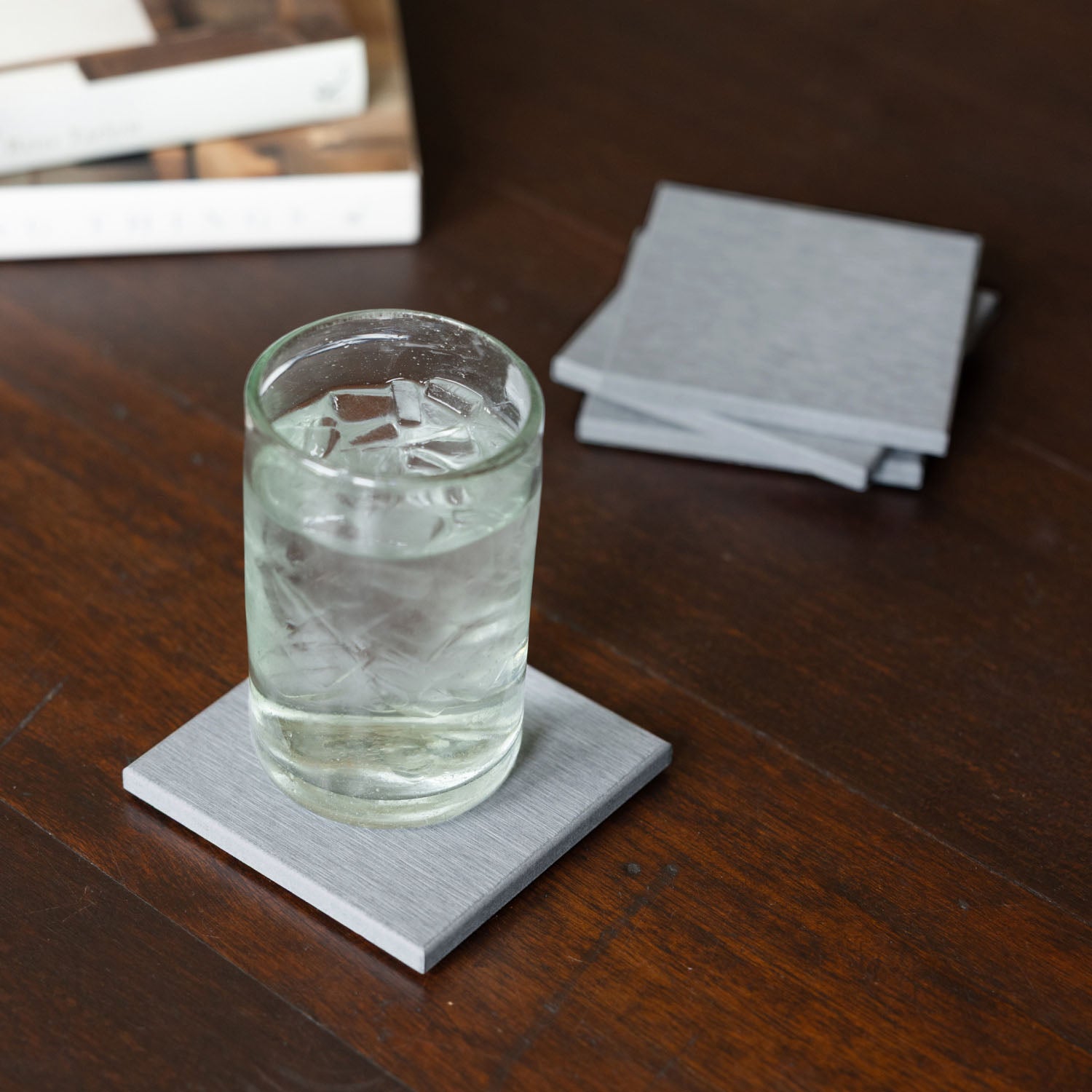 large stone coaster ash color - Dorai Home
