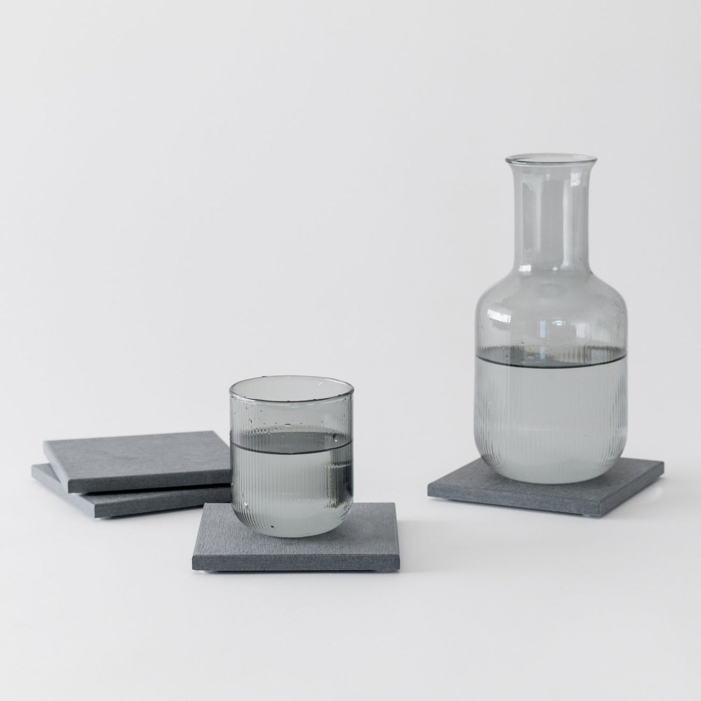 large stone coasters 4-pack slate color - Dorai Home