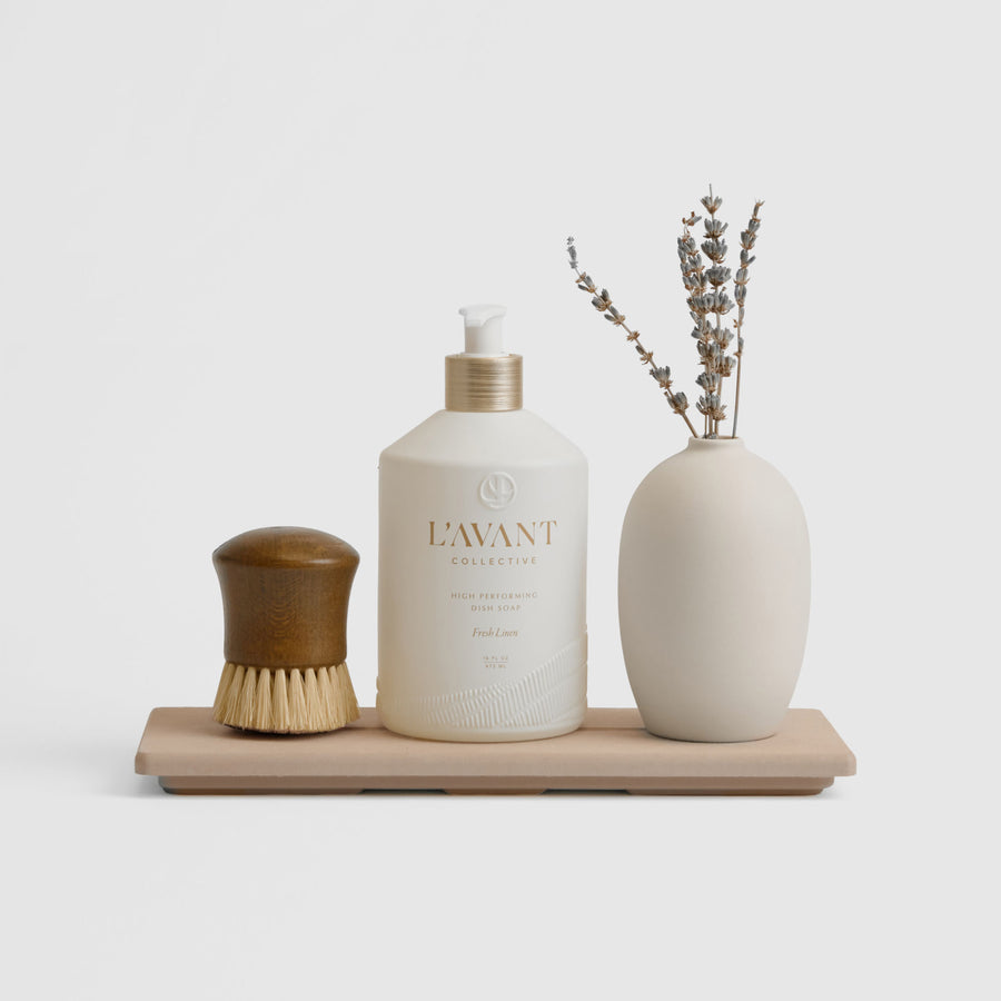Clay Stone Sink Caddy on white background. | Pre-Order Clay | Clay Collection Image