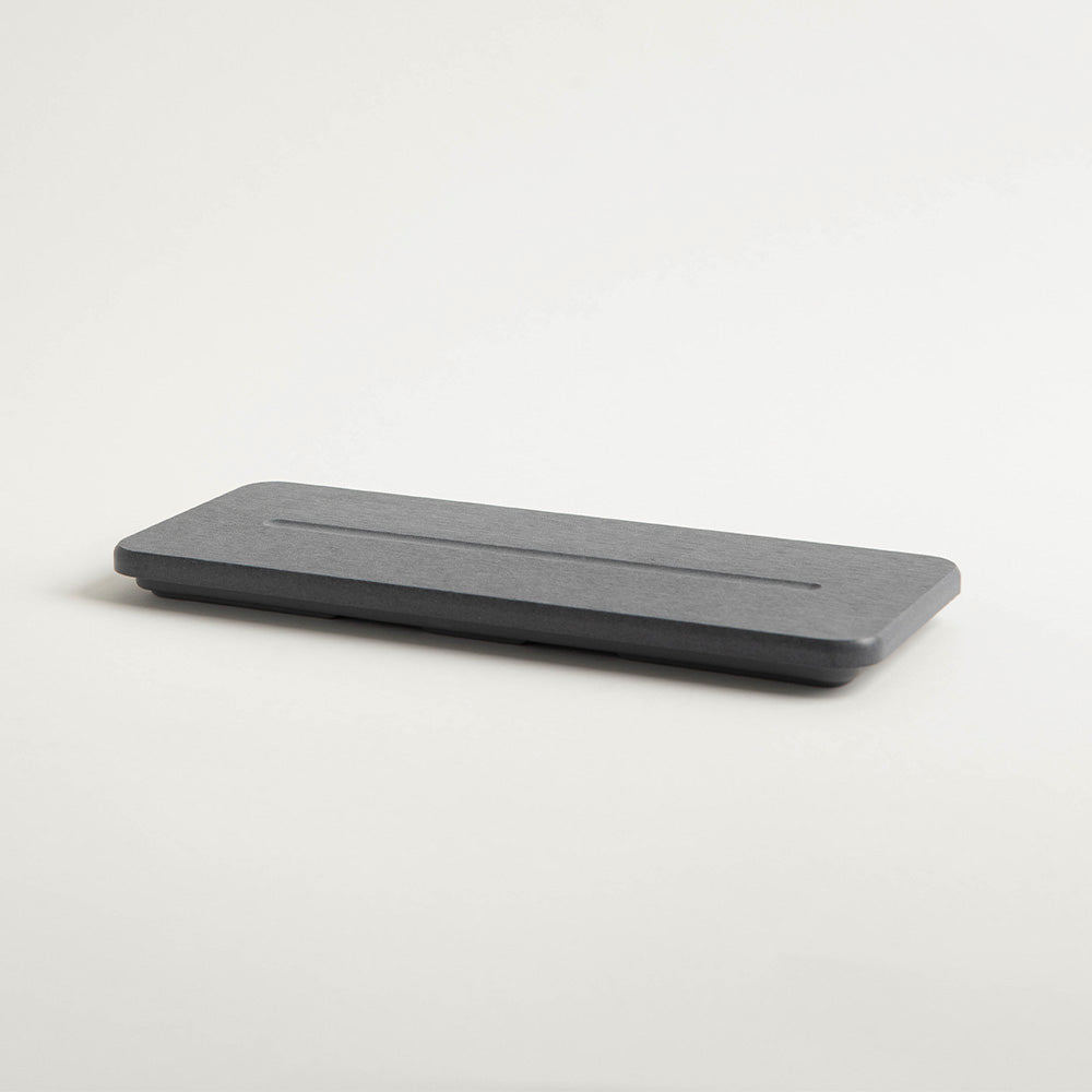 detail of design of stone sink caddy