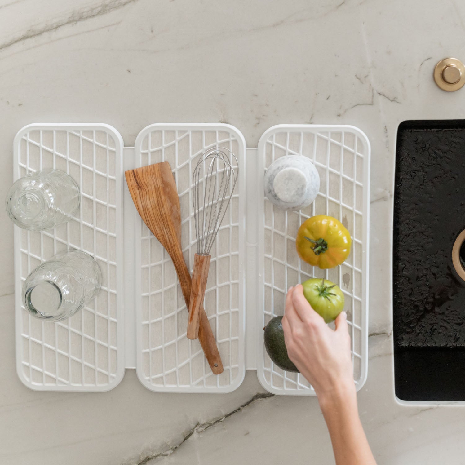 Drift Dish Pad + Stone Sink Caddy Bundle