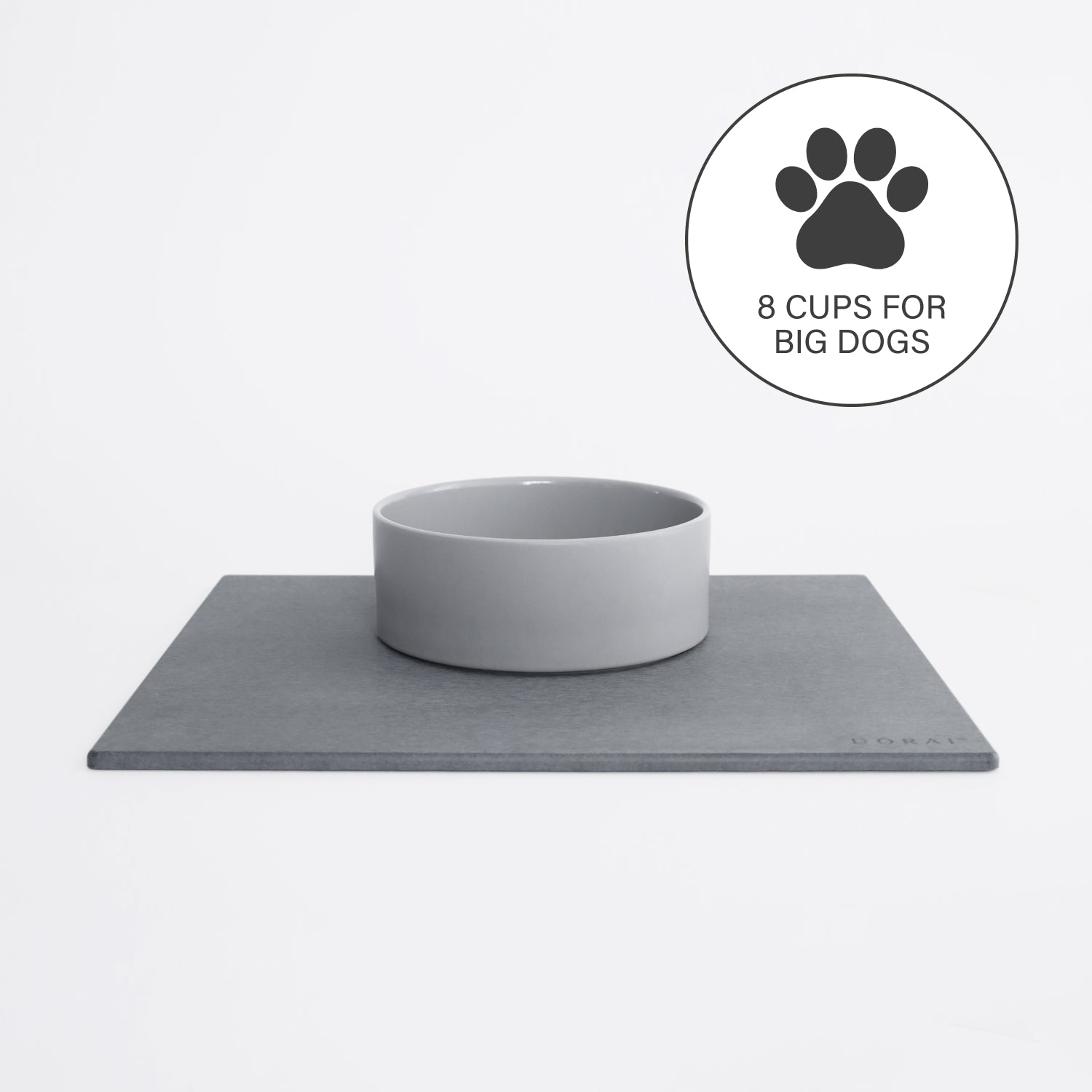 large ceramic dog bowl with diatomaceous earth stone base - Dorai Home