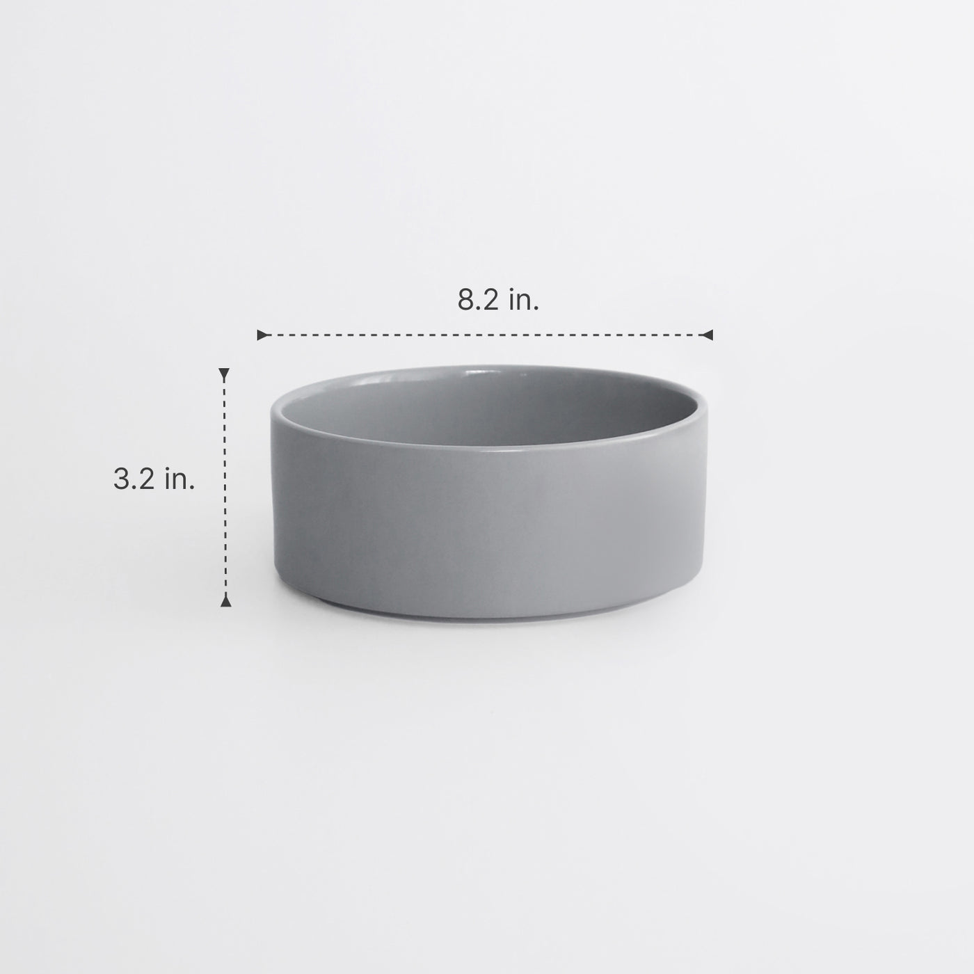 large ceramic dog bowl with dimensions