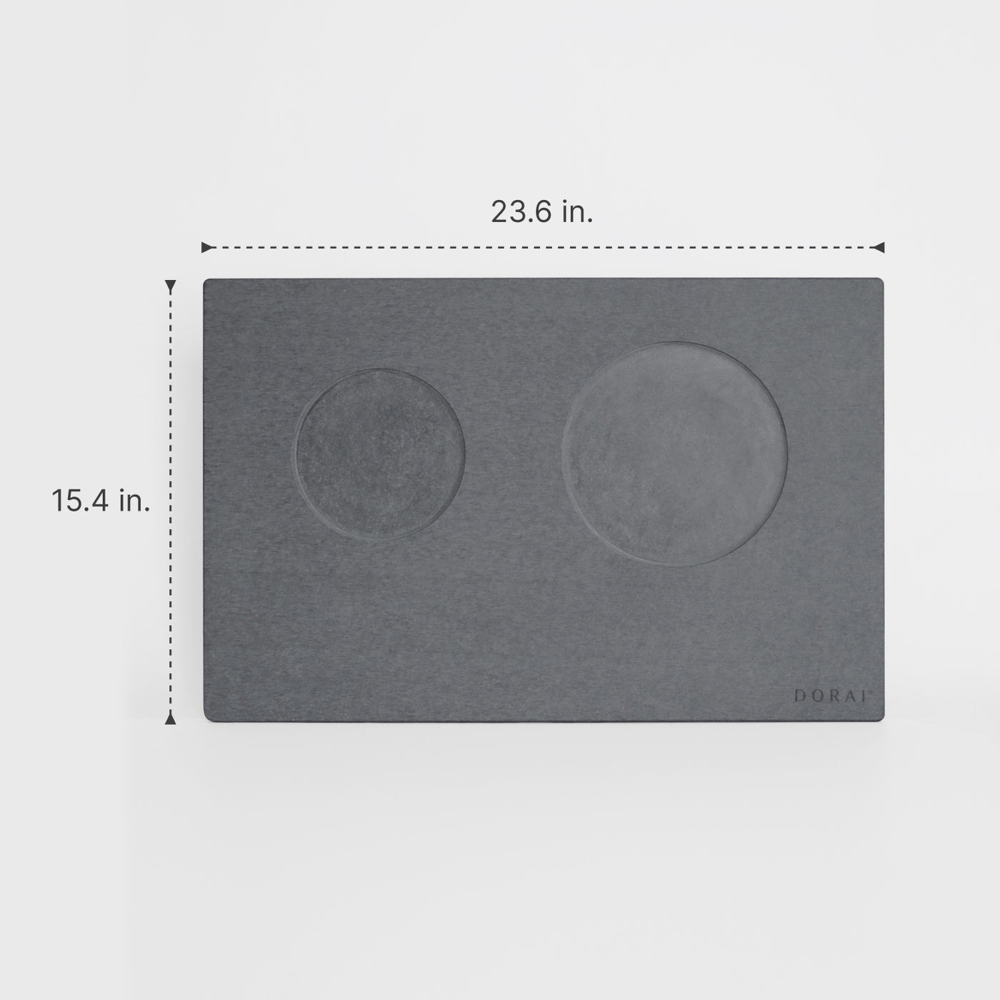 diatomaceous earth stone base for dog bowls, with dimensions 