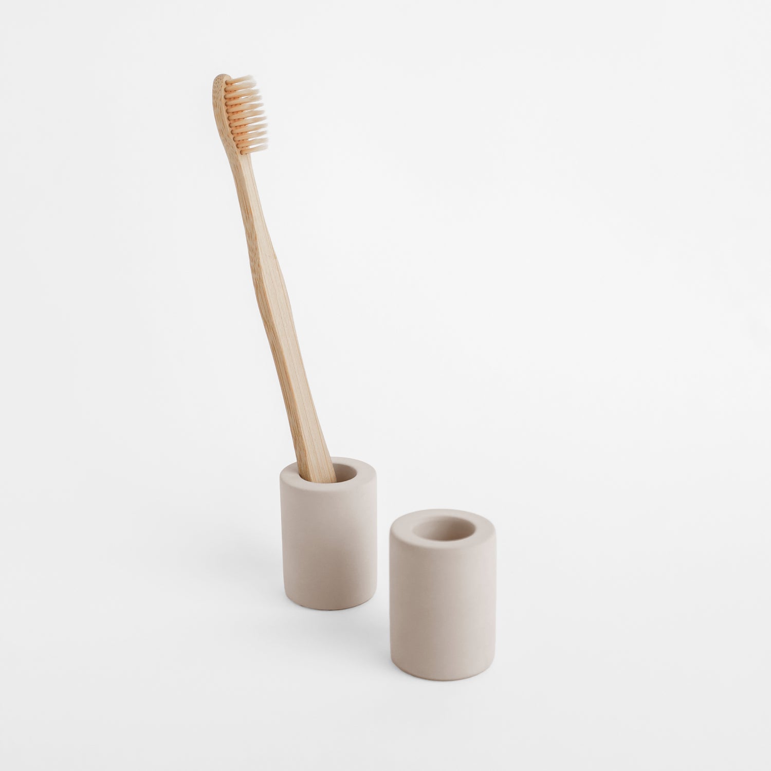 small toothbrush holder 2-pack made from diatomaceous earth - Dorai Home