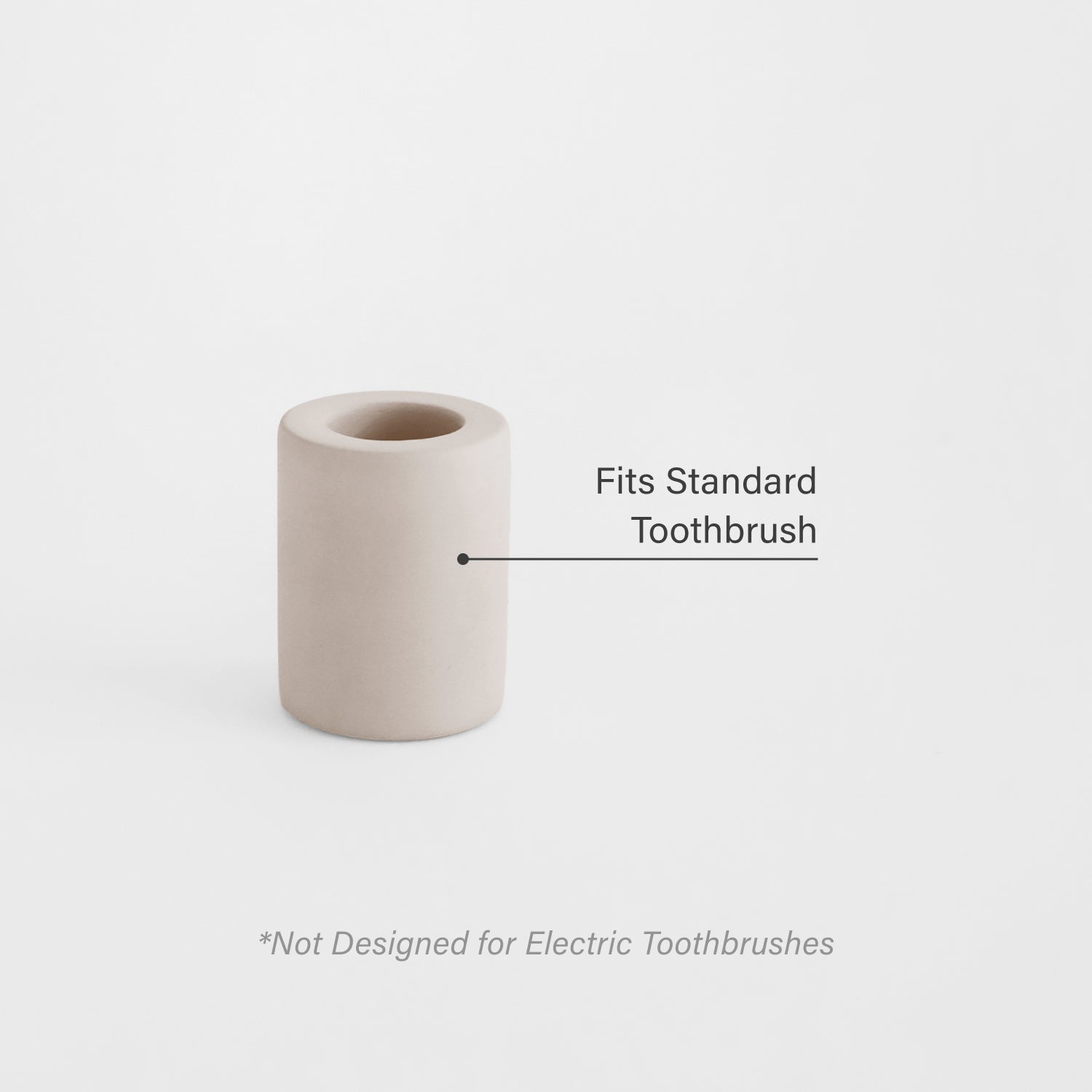 small toothbrush holder fits standard toothbrush, made from diatomaceous earth - Dorai Home
