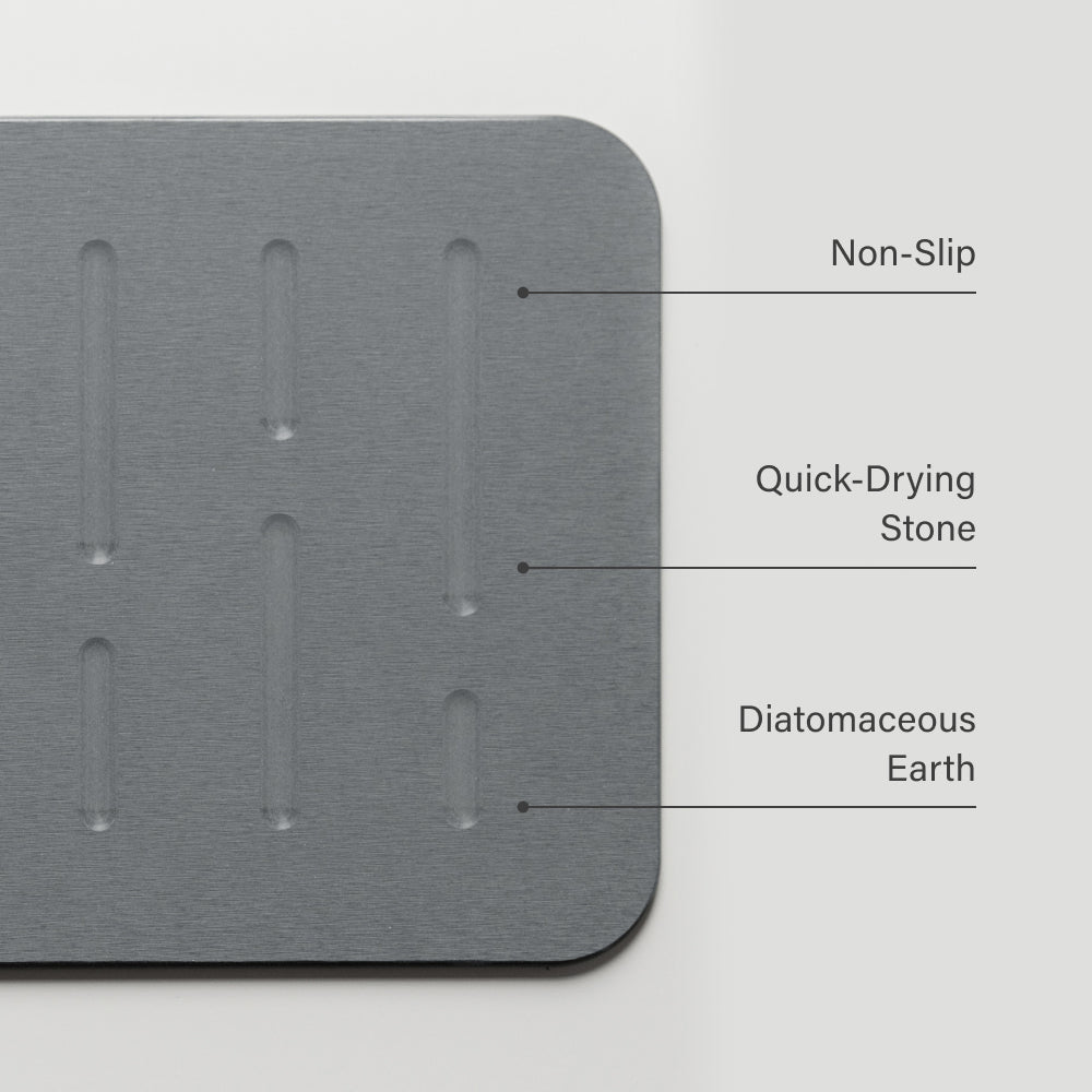 Bath Stone™ Mat - Rain + Stone Sink Caddy Bundle