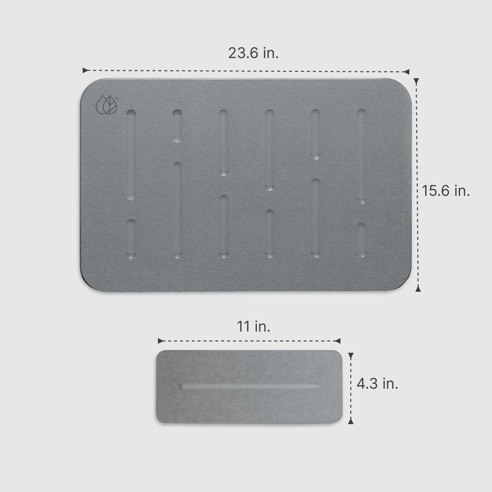 Bath Stone™ Mat - Rain + Stone Sink Caddy Bundle