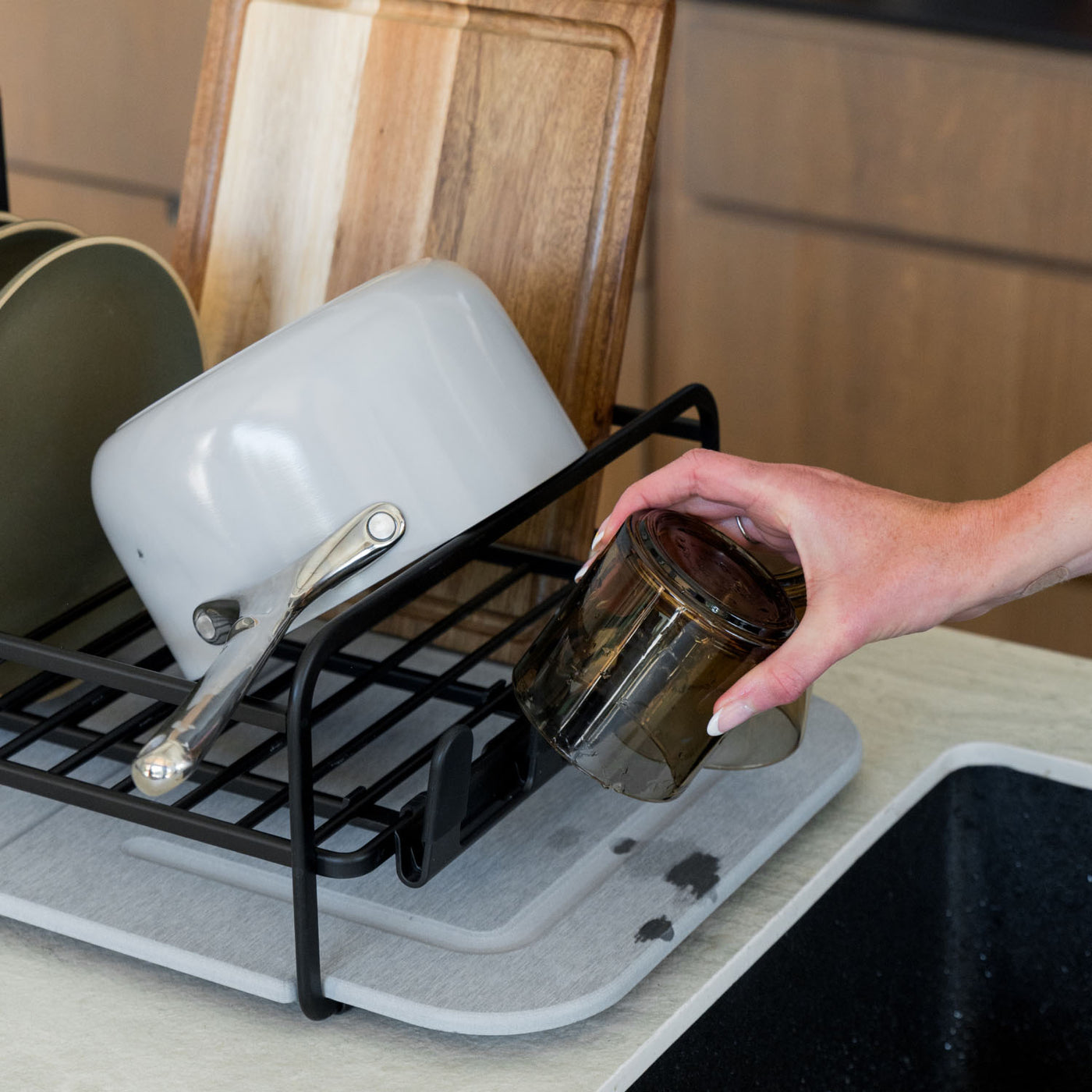 dish rack basalt color - Dorai Home