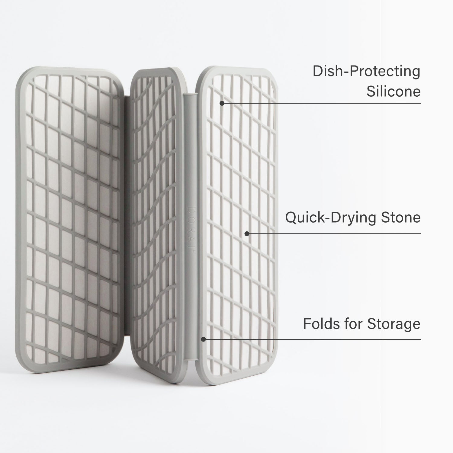 Dorai Home dish pad - Drift style, Sandstone Color, with product features - Dorai Home