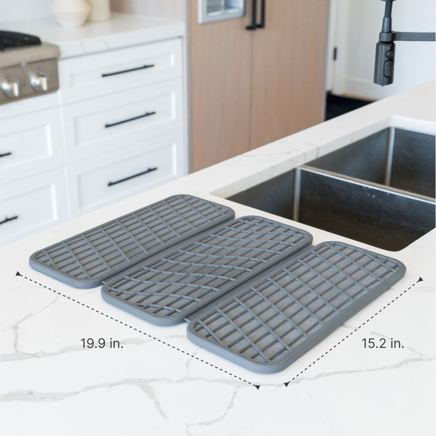 19.9" x 15.2" dimensions dish pad, slate color - Dorai Home