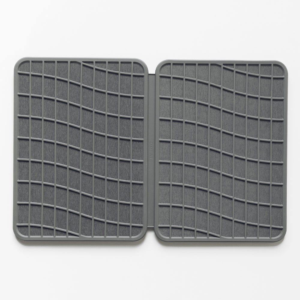 foldable modern dish pad with silicone mesh to improve airflow 