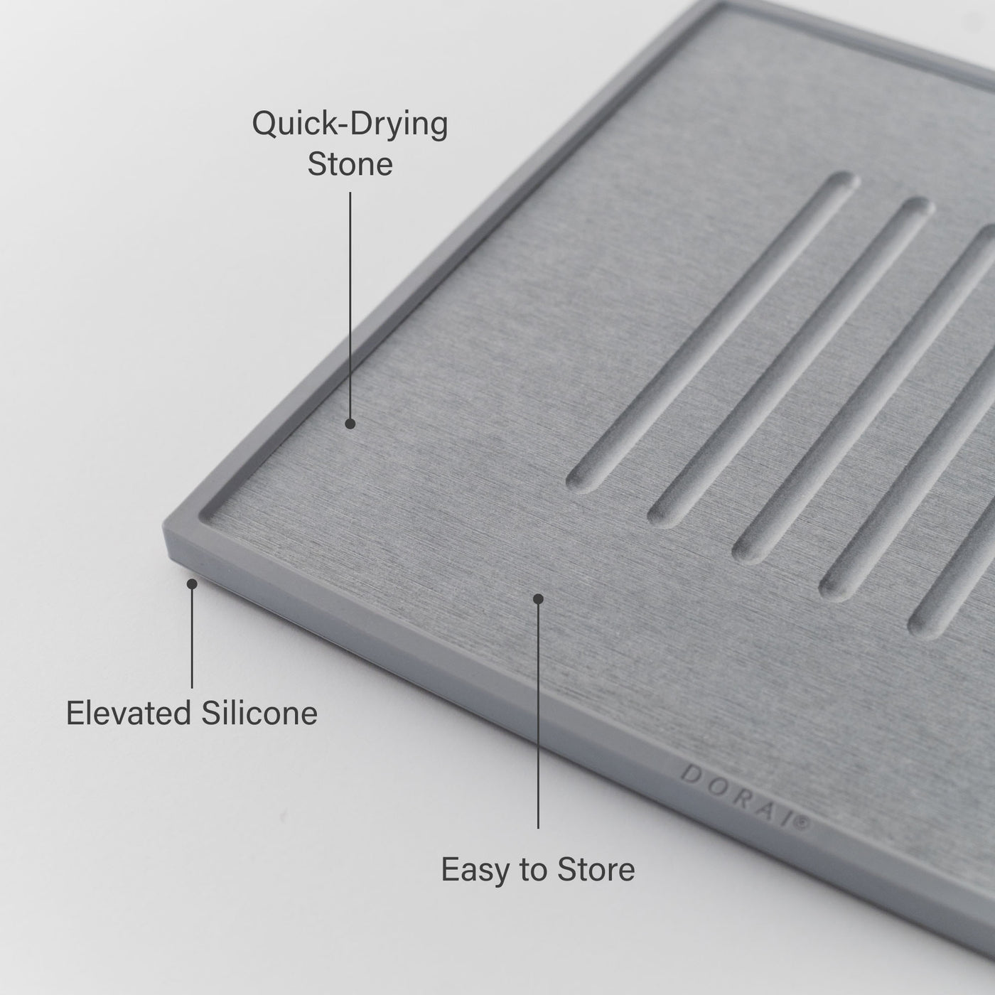 Ash Dish Drying Stone: Quick-Drying Stone, Elevated Silicone, Easy to Store. 