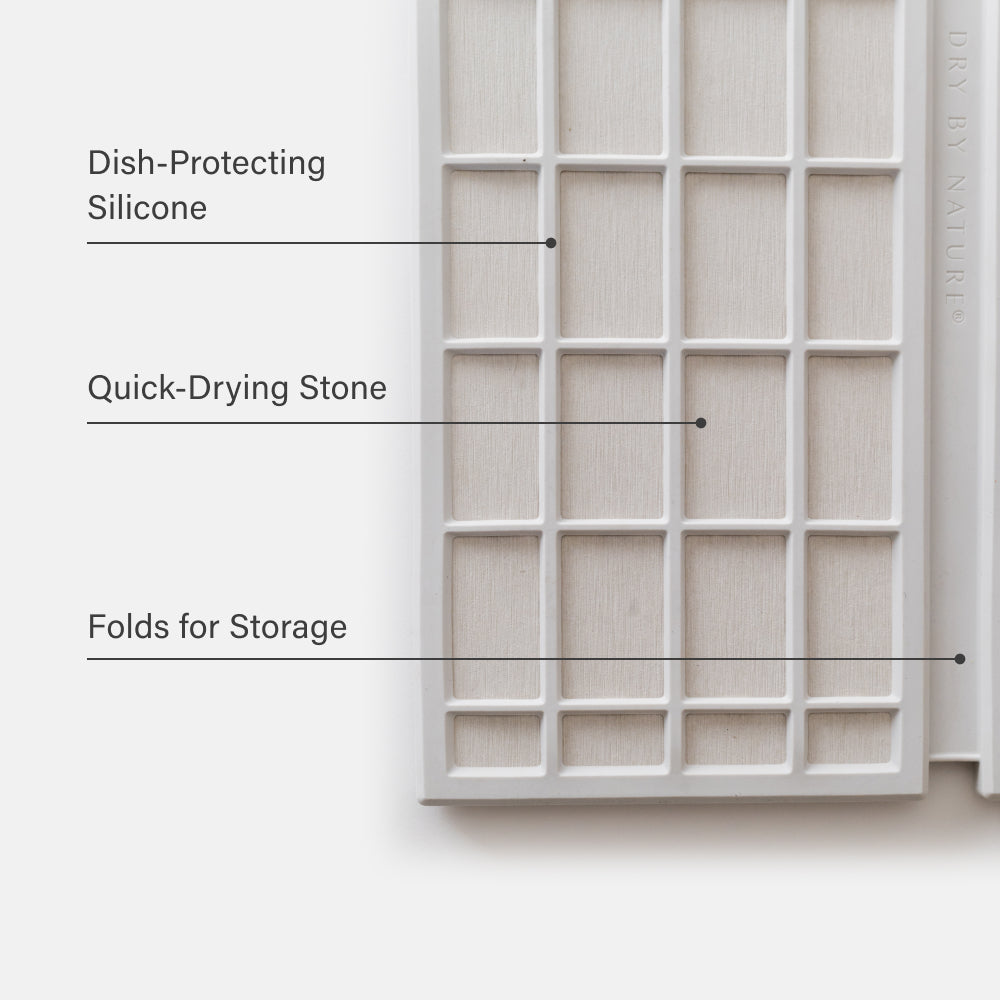 dish pad ridge: silicone, quick-drying, folds for strage - Dorai Home