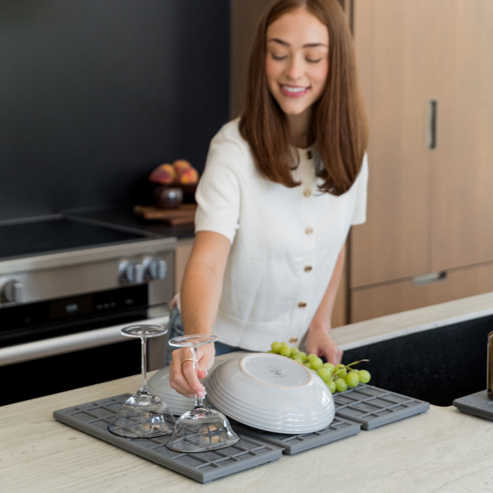 dish pad ridge, slate color - Dorai Home