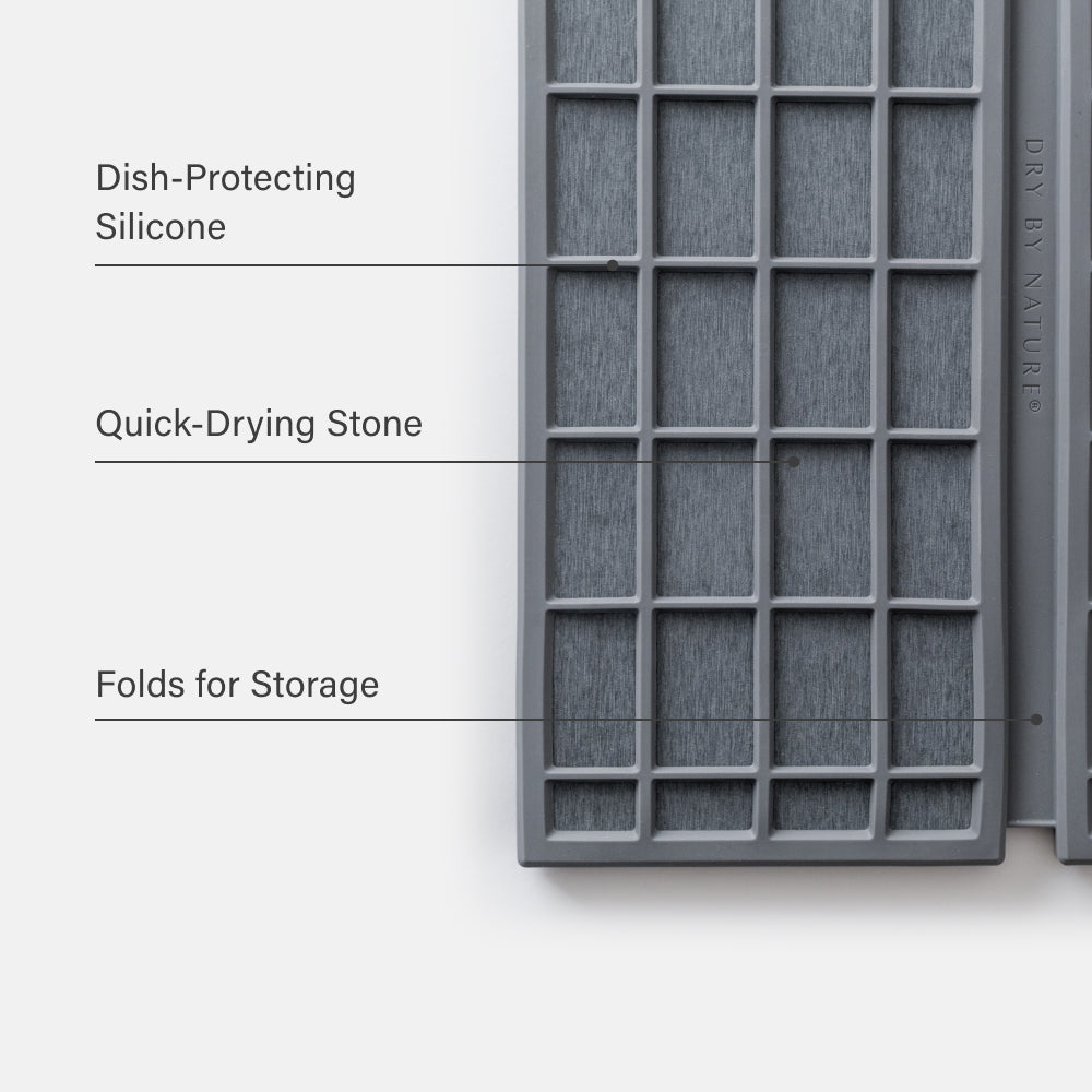 dish pad ridge: dish-protecting silicone, quick-drying, folds - Dorai Home