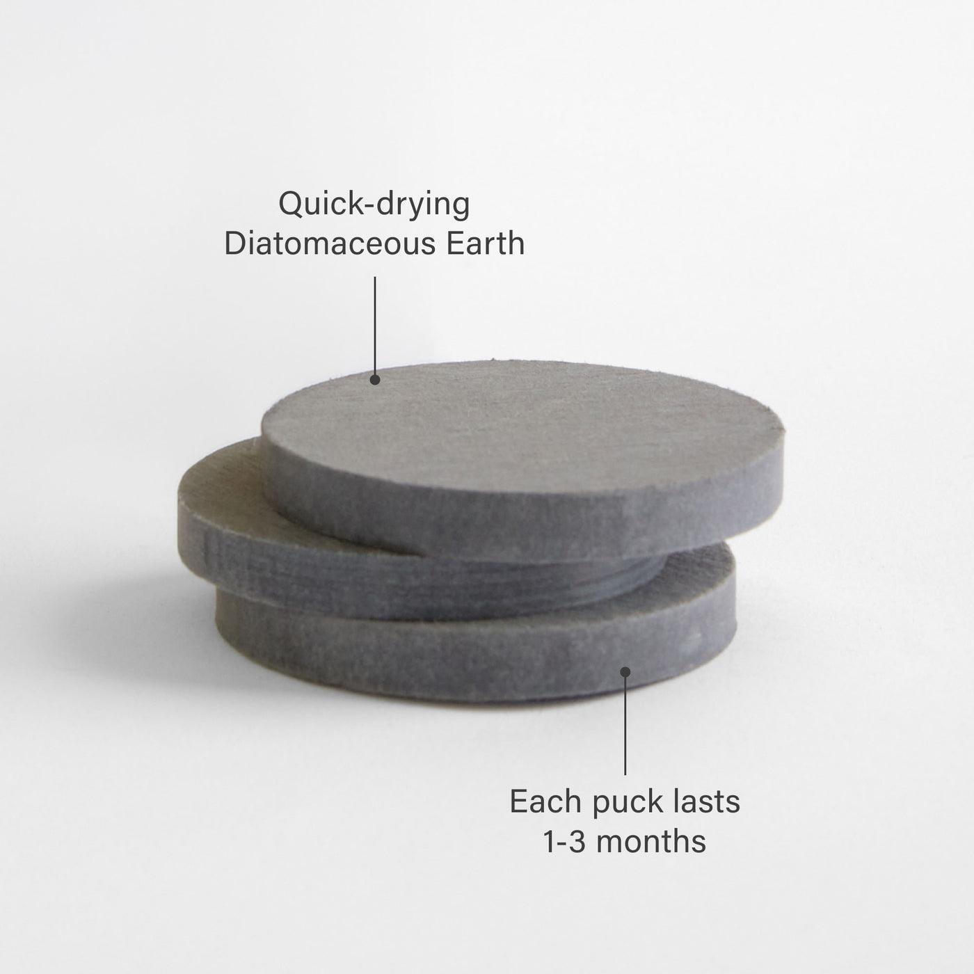 Two quick drying stones for modern toilet brush holder. 