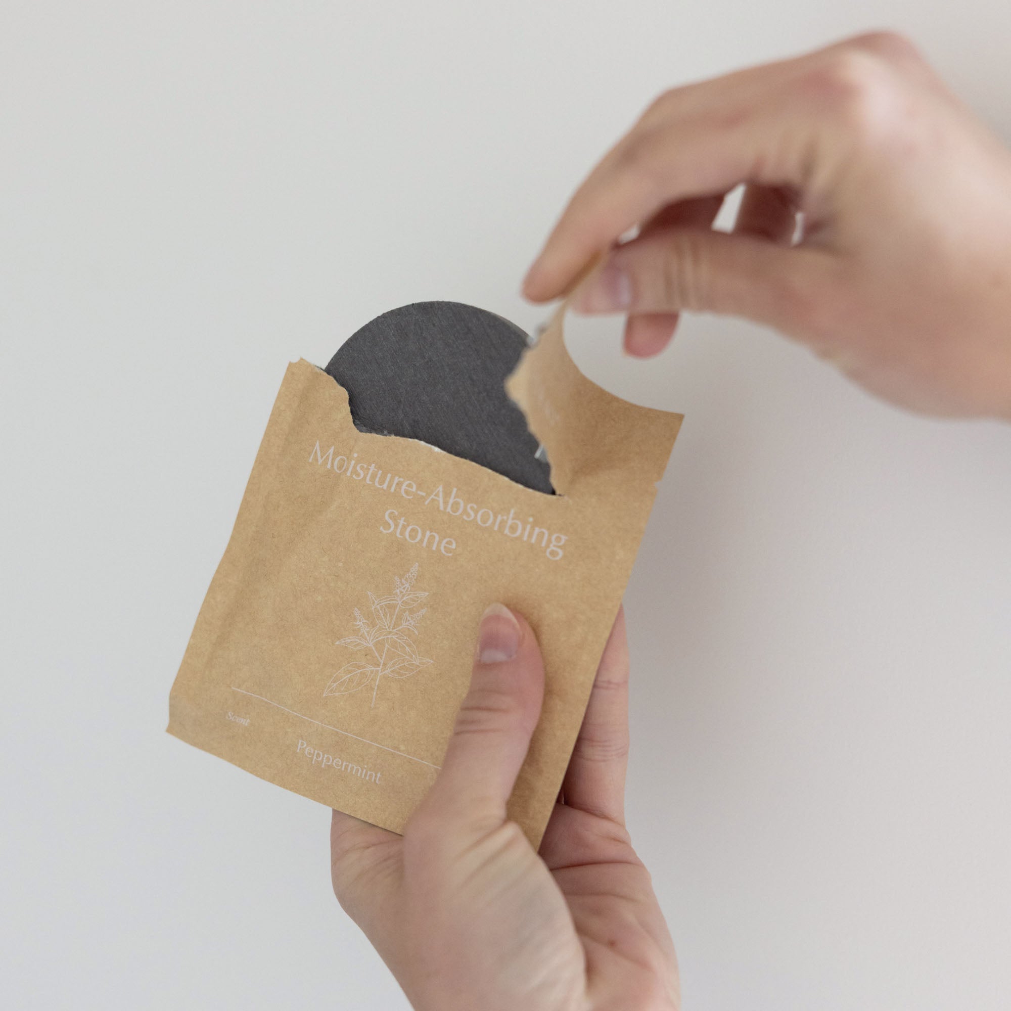 New peppermint essential oil stone for modern toilet brush holder.
