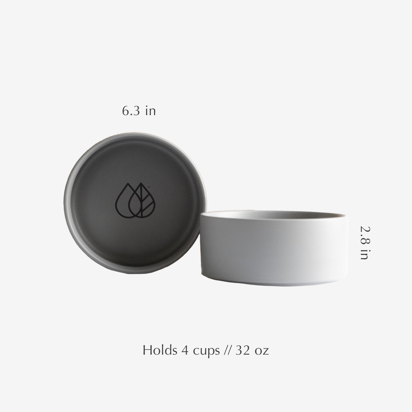 ceramic food and water bowls with dimensions