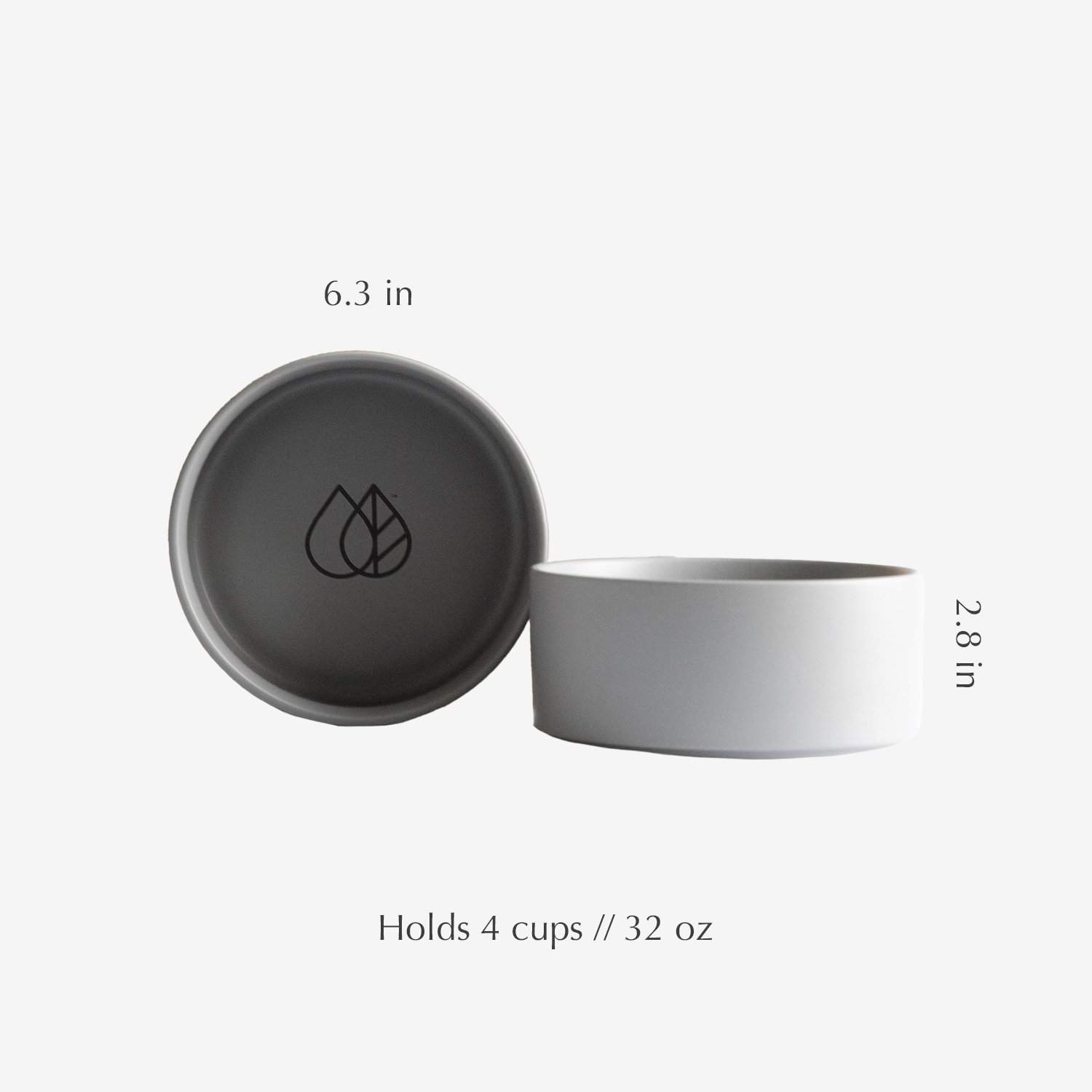 ceramic food and water bowls with dimensions
