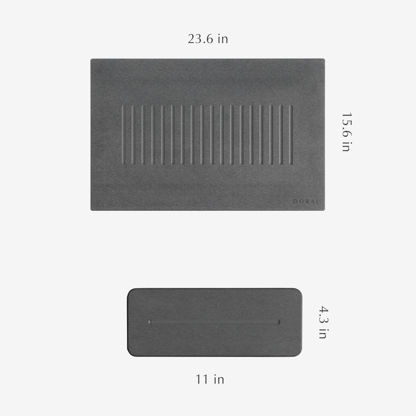 dark grey bathroom bundle with dimensions