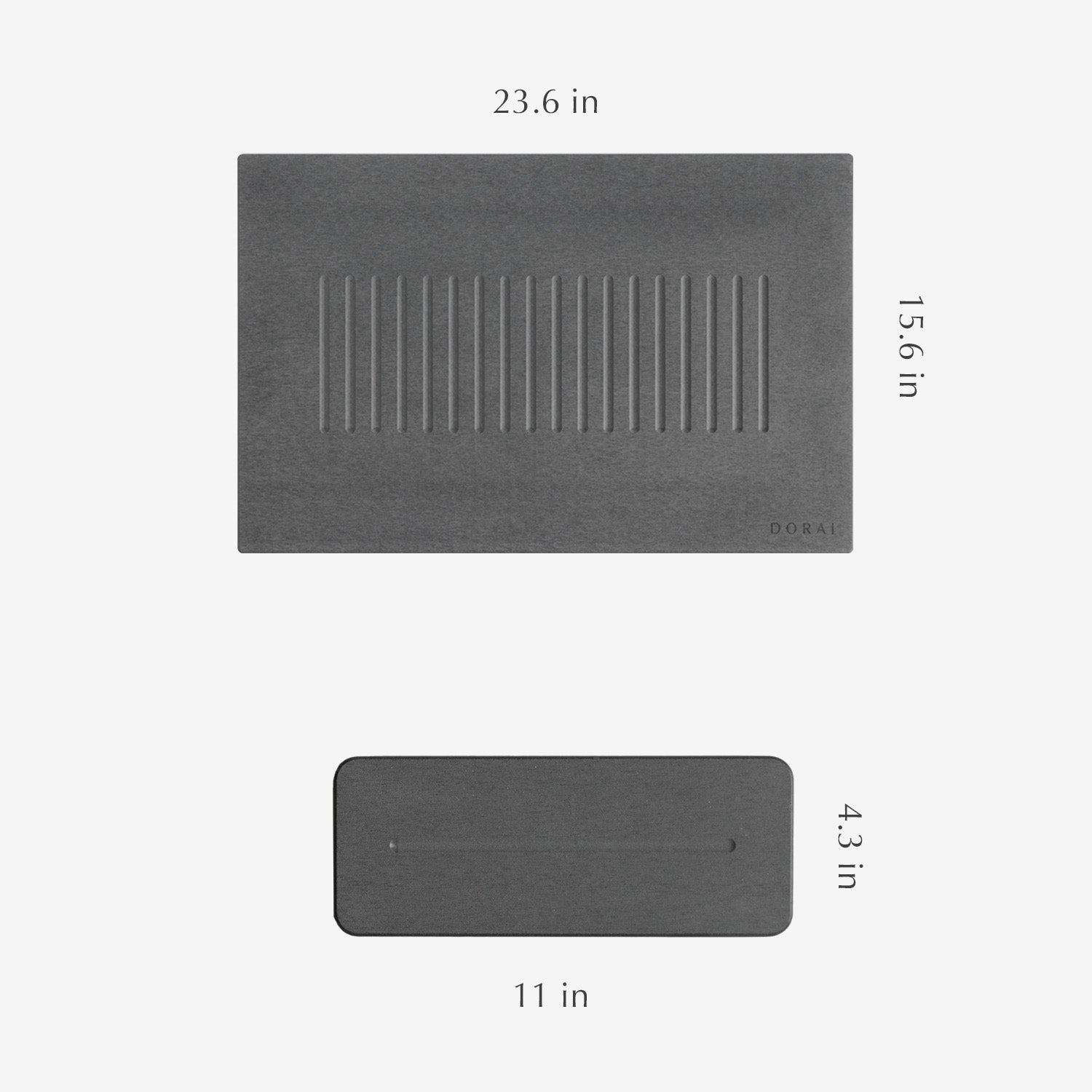 dark grey bathroom bundle with dimensions
