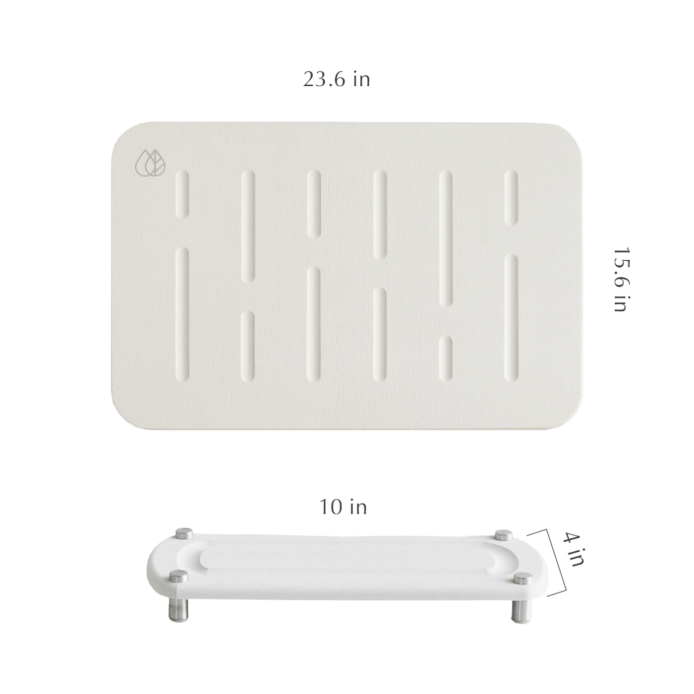rain bath stone and sink caddy with dimensions