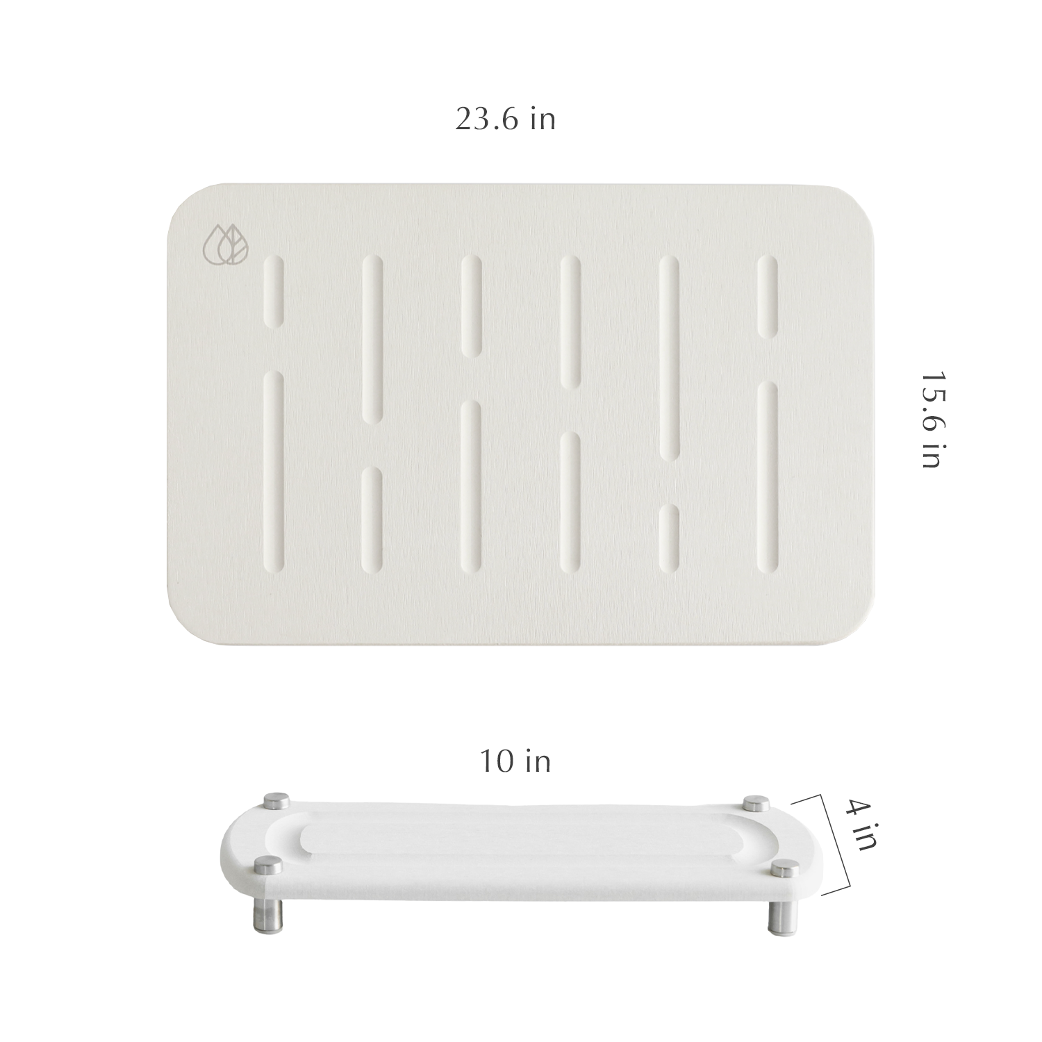 rain bath stone and sink caddy with dimensions