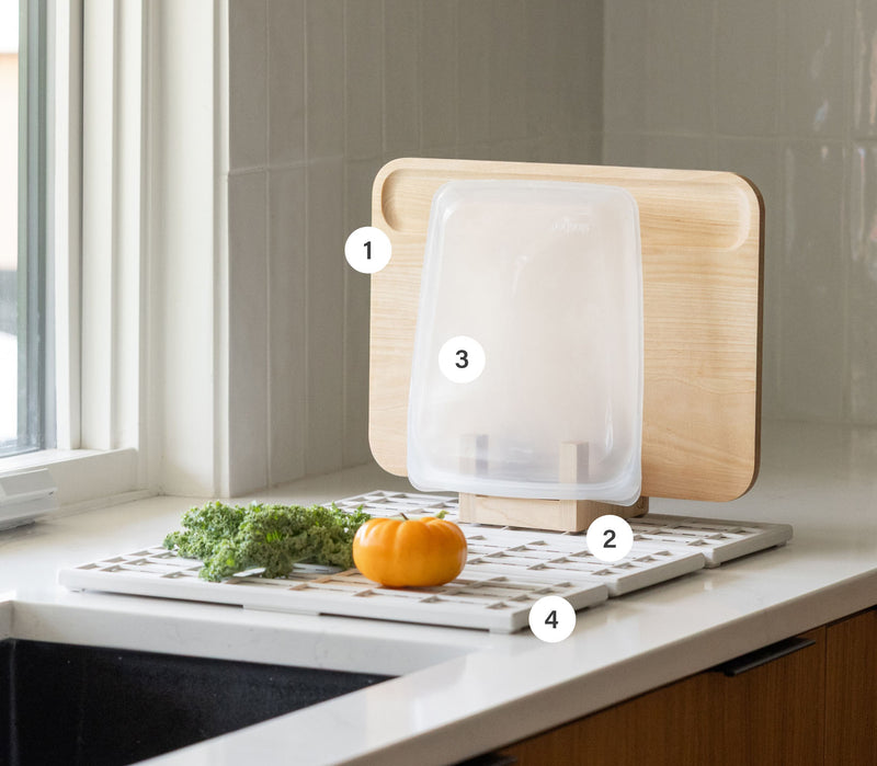Cutting Board Holder numbered 1-4