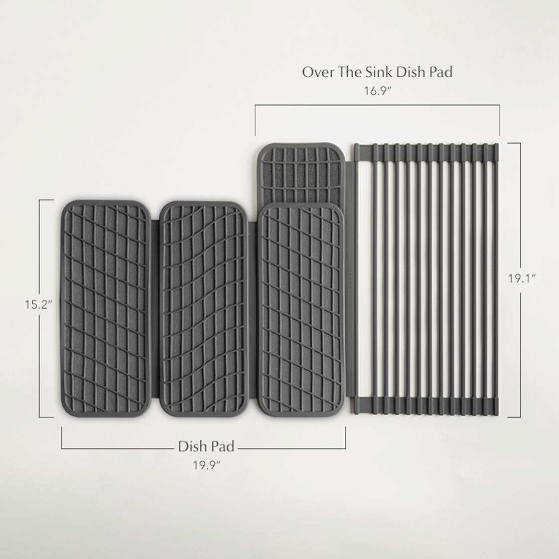 size comparison image of dish pads 