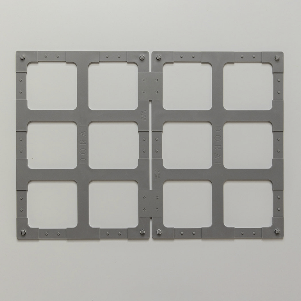 silicone base of dual bath mat that can be custom assembled 
