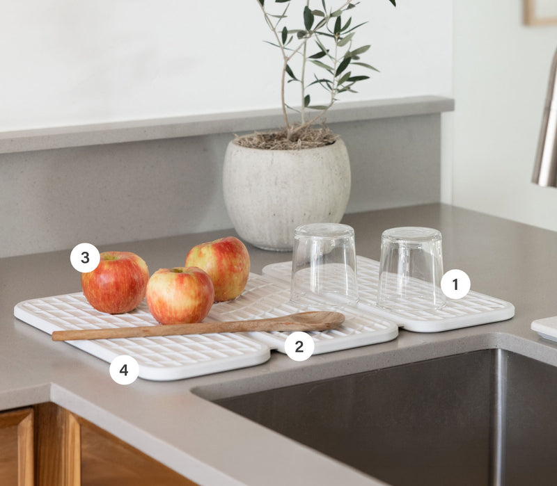 Drift Dish Pad in Glacier Numbered 1-4