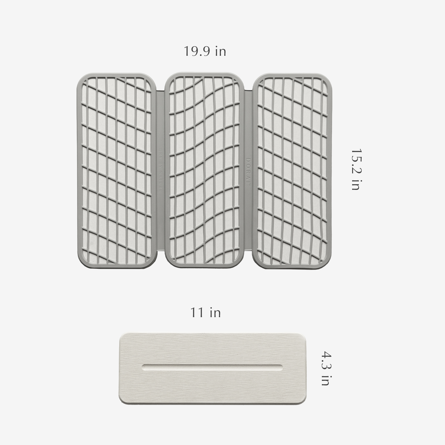 dimensions of dish pad and stone sink caddy products