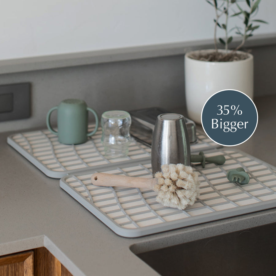 35% bigger modern dish drying pad